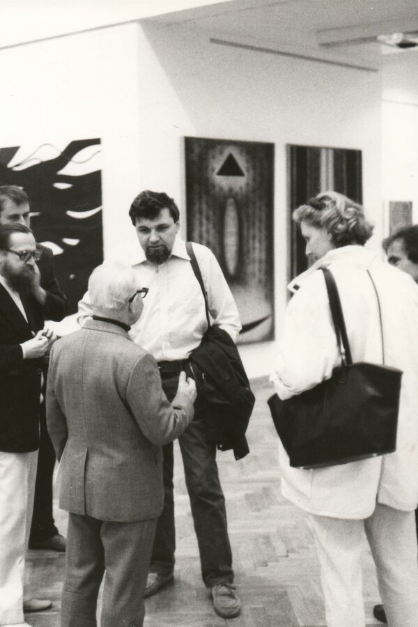 zleva Jiří Valoch, Václav Boštík, Jiří Hynek Kocman, Irena a Jan Velkovi